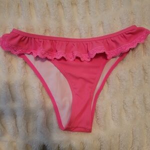 Pink Ruffled Bikini Bottoms